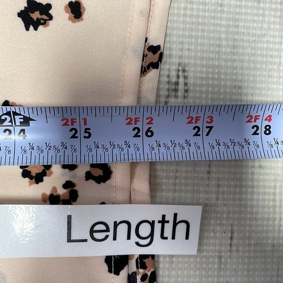 Anthropologie Tina Jo Top Blouse Pink Cheetah Leopard Flare Sleeve Size Small - Picture 8 of 10